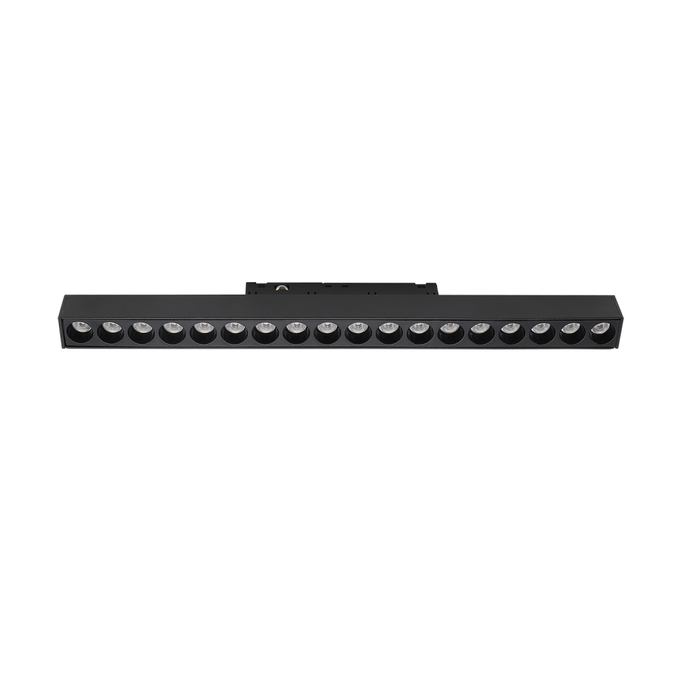 SPOT FIJO P/RIEL MAGNETICO MODULAR 18W 3000K NEGRO
